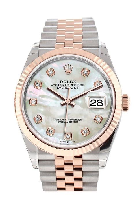 rolex datejust rose gold mother of pearl|rolex 2022 release datejust 36.